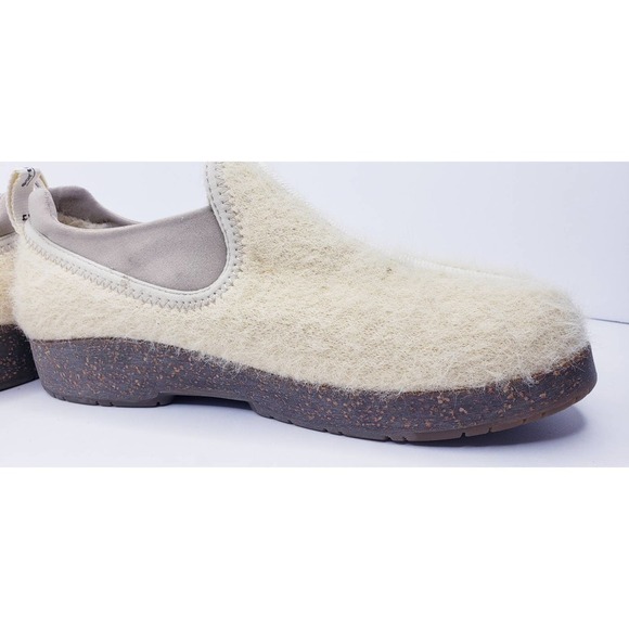 Earth Dream Catamount Slip On Clogs Women's 7 Natural Fuzzy Cream Comfort Shoe - Picture 7 of 14